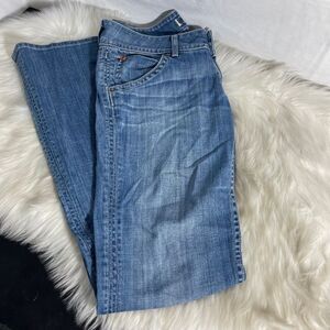 Hudson Two Button‎ Distressed Boot Cut Jeans Sz 28